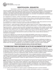 Formulario VR181 Solicitud De Acta De Nacimiento De Illinois De Una Persona Fallecida - Illinois (Spanish), Page 2