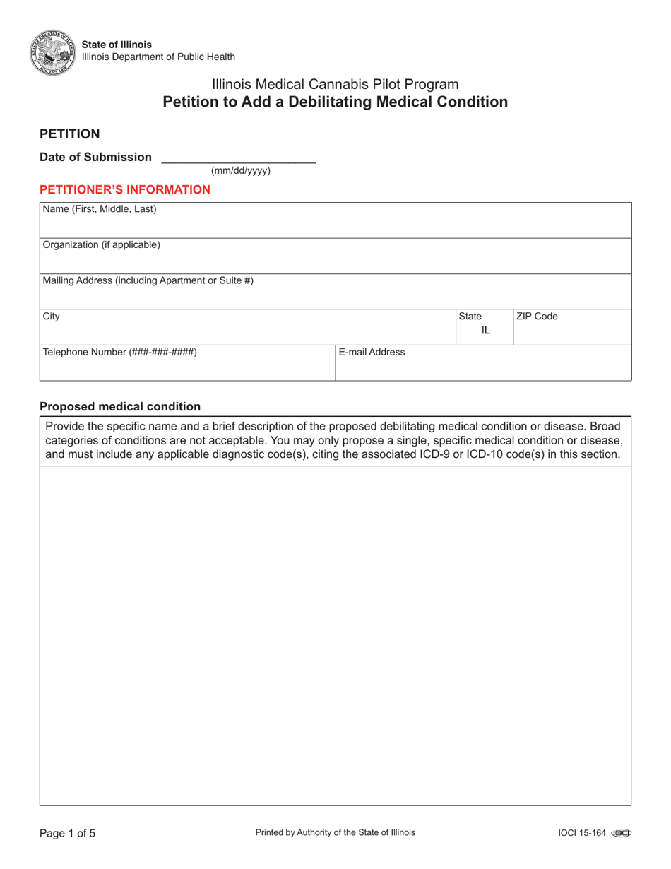 Petition to Add a Debilitating Medical Condition - Illinois, Page 3