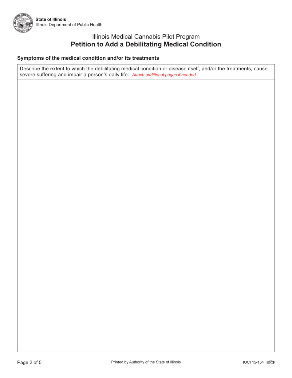 Petition to Add a Debilitating Medical Condition - Illinois, Page 4