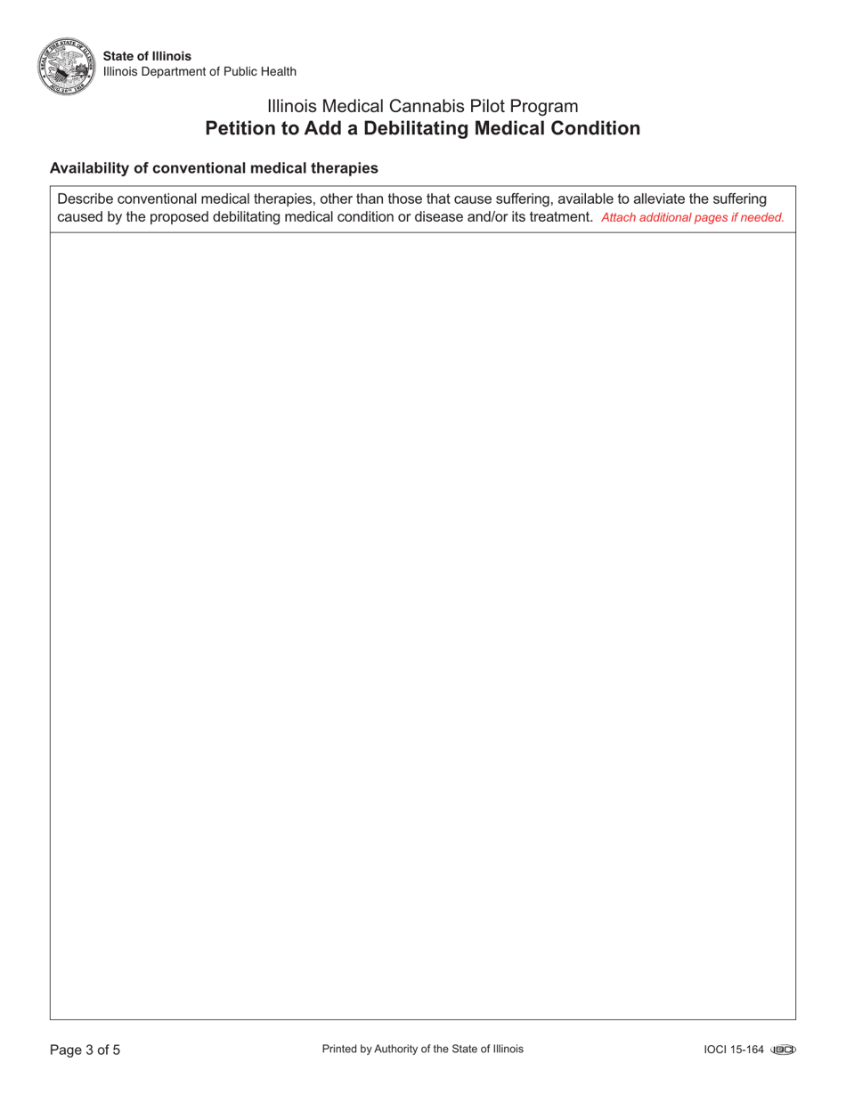 Petition to Add a Debilitating Medical Condition - Illinois, Page 5