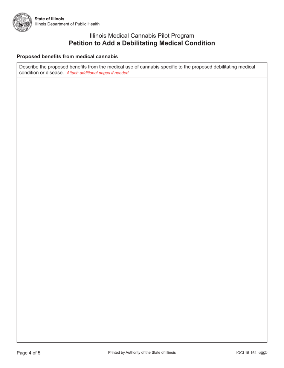 Petition to Add a Debilitating Medical Condition - Illinois, Page 6