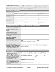 Service Request Form - Closed File Information and Search Service - Illinois, Page 2