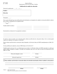 Document preview: Formulario CFS151-B/S Notificacion De Cambio De Colocacion - Illinois (Spanish)
