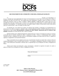 Document preview: Formulario CANTS22B/S Reconocimiento De Condicion Como Delator Bajo Mandato - Illinois (Spanish)