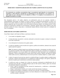 Formulario CFS403-D/S Derechos Y Responsabilidades De Padres Adoptivos En Illinois - Illinois (Spanish)