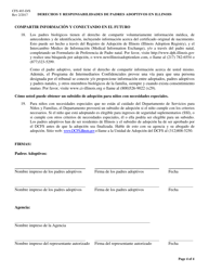 Formulario CFS403-D/S Derechos Y Responsabilidades De Padres Adoptivos En Illinois - Illinois (Spanish), Page 4