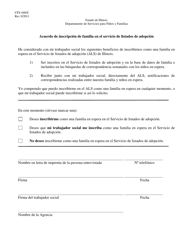 Document preview: Formulario CFS448/S Acuerdo De Inscripcion De Familia En El Servicio De Listados De Adopcion - Illinois (Spanish)