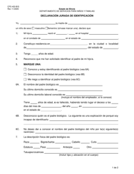 Formulario CFS403-B/S Declaracion Jurada De Identificacion - Illinois (Spanish)