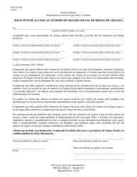 Document preview: Formulario CFS452-6/S Solicitud De Acceso Al Numero De Seguro Social De Hijo(S) De Crianza - Illinois (Spanish)