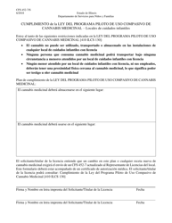Document preview: Formulario CFS452-7/S Cumplimiento De La Ley Del Programa Piloto De Uso Compasivo De Cannabis Medicinal - Locales De Cuidados Infantiles - Illinois (Spanish)