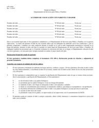 Formulario CFS458/S Acuerdo De Colocacion Con Pariente Cuidador - Illinois (Spanish)