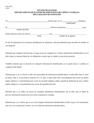 Formulario CFS467/S Declaracion De Intencion - Illinois (Spanish)