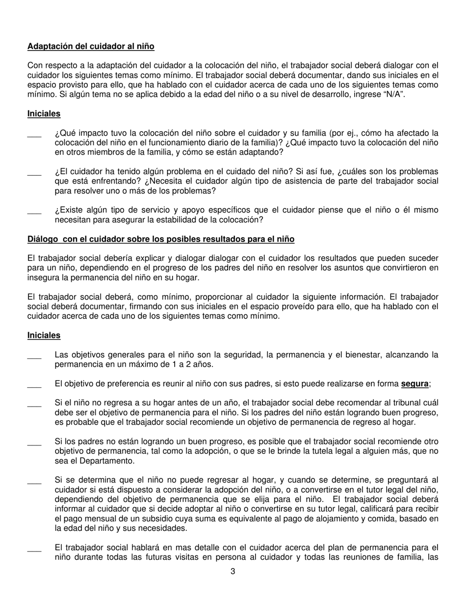 Formulario CFS578-2 / S Guia De Practica Para Una Nueva Colocacion Con Parientes - Illinois (Spanish), Page 3