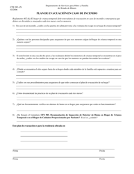 Document preview: Formulario CFS585-1/S Plan De Evacuacion En Caso De Incendio - Illinois (Spanish)