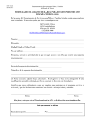 Document preview: Formulario CFS744/S Formulario De Agravio De La Ley Para Estadounidenses Con Discapacidades (Ada) - Illinois (Spanish)
