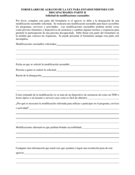 Formulario CFS744/S Formulario De Agravio De La Ley Para Estadounidenses Con Discapacidades (Ada) - Illinois (Spanish), Page 2