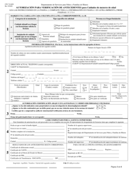 Document preview: Formulario CFS718-B/S Autorizacion Para Verificacion De Antecedentes Para Cuidados De Menores De Edad - Illinois (Spanish)