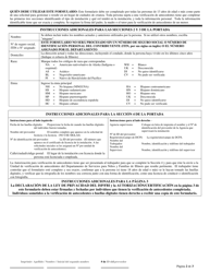 Formulario CFS718-A/S Autorizacion Para Verificacion De Antecedentes Para Cuidados De Crianza Y Adopcion - Illinois (Spanish), Page 2
