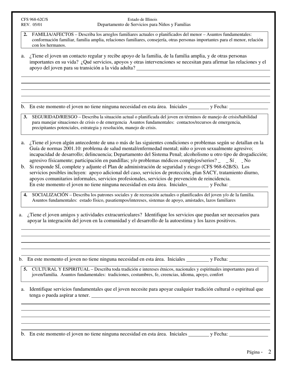 Formulario CFS968-62C / S Plan Integral Ilo / Tlp - Illinois (Spanish), Page 2