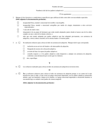 Formulario CFS1800 A-1/S Calificacion Para Asistencia De Adopcion Para Ninos Que No Estan Bajo La Responsabilidad Legal Del Departamento De Servicios Para Ninos Y Familias De Illinois - Illinois (Spanish), Page 5