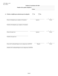 Formulario CFS1800-A-A/S Determinacion De Elegibilidad Para Asistencia Para La Adopcion - Illinois (Spanish), Page 3