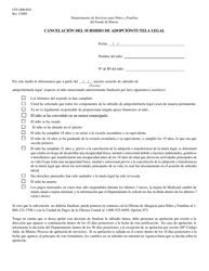 Document preview: Formulario CFS1800-H/S Cancelacion Del Subsidio De Adopcion/Tutela Legal - Illinois (Spanish)