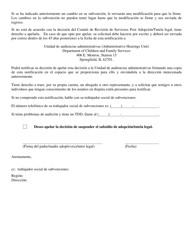 Formulario CFS1800-L/S Carta De Decisiones Sobre El Cambio Con Respecto a En Las Necesidades Del Nino Circunstancia - Illinois (Spanish), Page 2