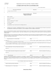 Formulario CFS600-3/S Autorizacion Para Divulgar Informacion - Illinois (Spanish)