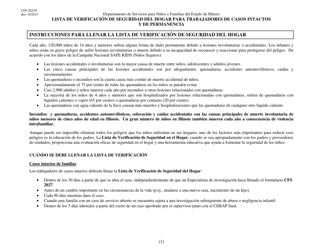 Document preview: Formulario CFS2025/S Lista De Verificacion De Seguridad Del Hogar Para Trabajadores De Casos Intactos Y De Permanencia - Illinois (Spanish)