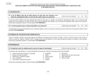 Formulario CFS2025/S Lista De Verificacion De Seguridad Del Hogar Para Trabajadores De Casos Intactos Y De Permanencia - Illinois (Spanish), Page 12