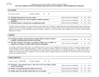 Formulario CFS2026-S Lista De Verificacion De Seguridad Del Hogar Para Padres Y Proveedores De Cuidados - Illinois (Spanish), Page 4