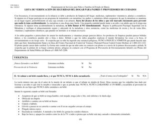 Formulario CFS2026-S Lista De Verificacion De Seguridad Del Hogar Para Padres Y Proveedores De Cuidados - Illinois (Spanish), Page 6