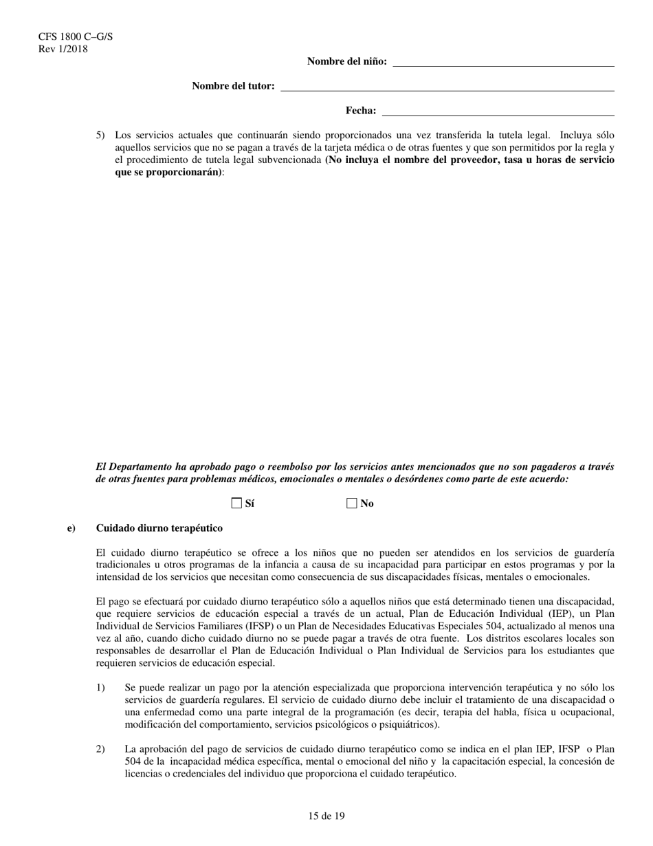 Formulario CFS1800 C-G / S Acuerdo De Tutela Legal Subvencionada - Illinois (Spanish), Page 15