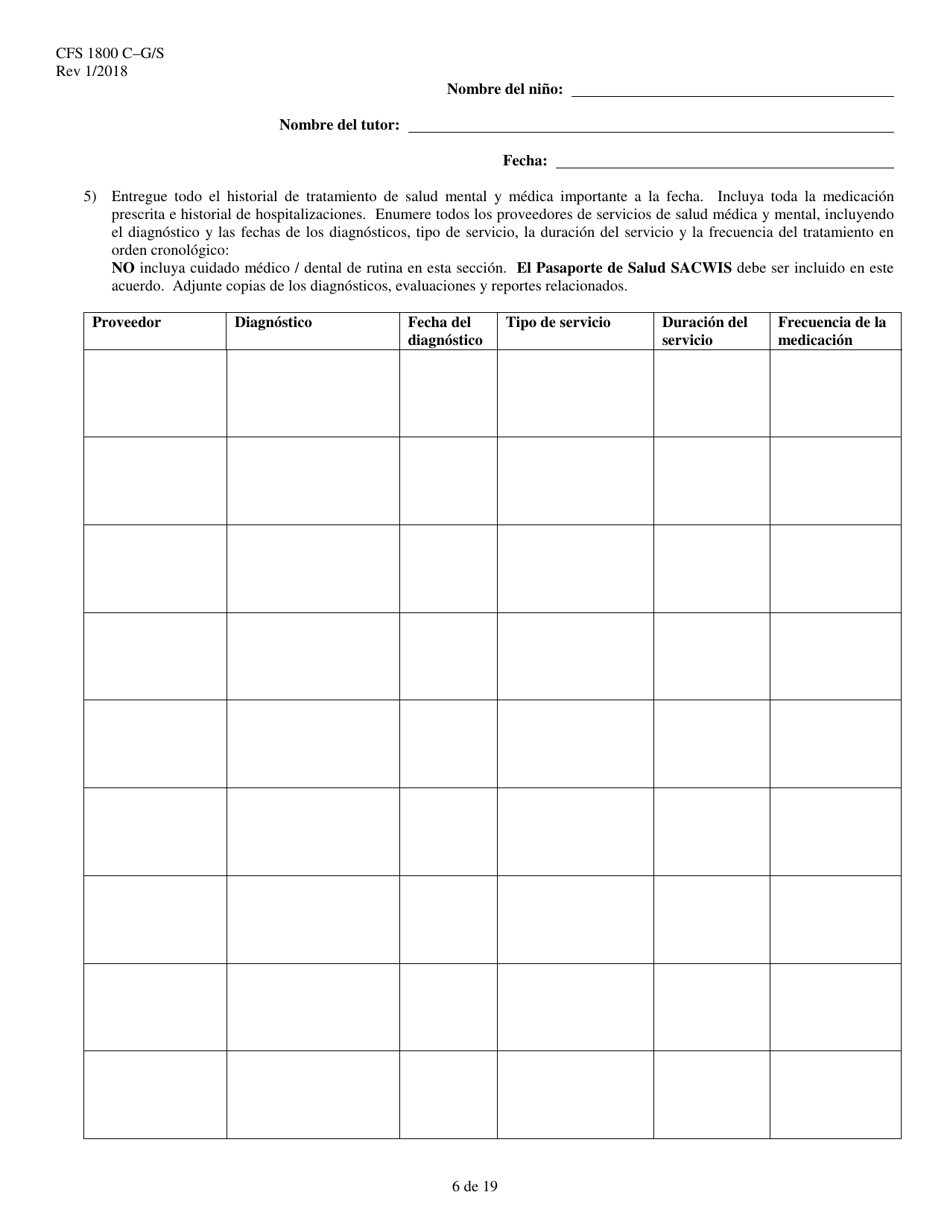 Formulario CFS1800 C-G / S Acuerdo De Tutela Legal Subvencionada - Illinois (Spanish), Page 6