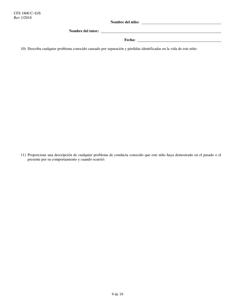 Formulario CFS1800 C-G / S Acuerdo De Tutela Legal Subvencionada - Illinois (Spanish), Page 9