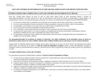 Formulario CFS2027/S Lista De Control De Seguridad En El Hogar Para Especialistas De Proteccion Infantil - Illinois (Spanish)