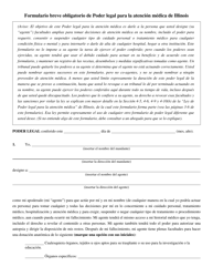 Formulario CFS2032-2/S Formulario Breve Obligatorio De Poder Legal Para La Atencion Medica De Illinois - Illinois (Spanish), Page 3