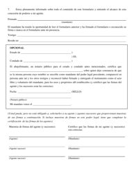 Formulario CFS2032-2/S Formulario Breve Obligatorio De Poder Legal Para La Atencion Medica De Illinois - Illinois (Spanish), Page 6