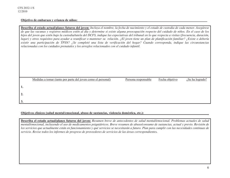 Formulario CFS2032-1 / S Plan De Transicion Orientado a Los Jovenes - Illinois (Spanish), Page 6