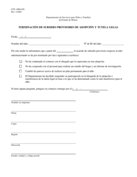 Document preview: Formulario CFS1800-O/S Terminacion De Subsidio Provisorio De Adopcion Y Tutela Legal - Illinois (Spanish)