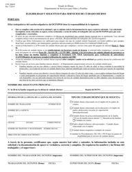 Formulario CFS2000/S Eligibilidad Y Solicitud Para Servicios De Cuidado Diurno - Illinois (Spanish)