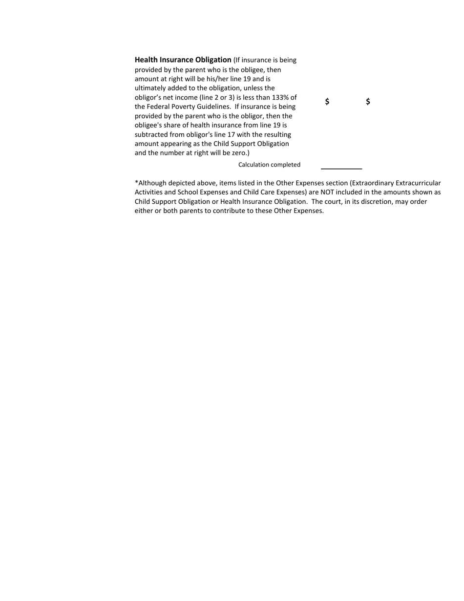 Shared Physical Care Support Obligation Worksheet - Illinois, Page 3