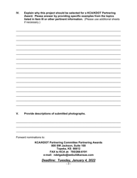 Kca/Kdot Partnering Nomination Form - Kansas, Page 4