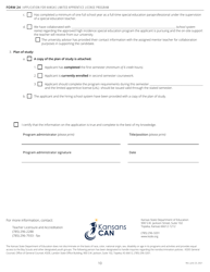 Form 24 &quot;Application for Kansas Limited Apprentice License&quot; - Kansas, Page 10