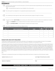 Form 24 &quot;Application for Kansas Limited Apprentice License&quot; - Kansas, Page 5