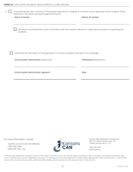 Form 24 &quot;Application for Kansas Limited Apprentice License&quot; - Kansas, Page 8