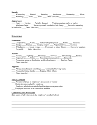 Form A Reasonable Suspicion Checklist for Safety Sensitive Positions - Kansas, Page 2