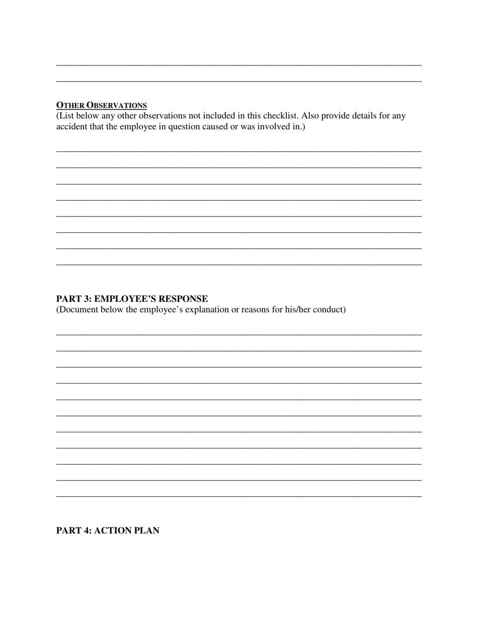 Form A Reasonable Suspicion Checklist for Safety Sensitive Positions - Kansas, Page 3