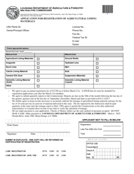 Form AES-27-05 &quot;Application for Registration of Agricultural Liming Materials&quot; - Louisiana