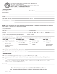 Form AES-08-57 &quot;Seed Sample Submission Form&quot; - Louisiana